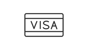 Icon einer Visa-Karte als Bezahlmöglicheit